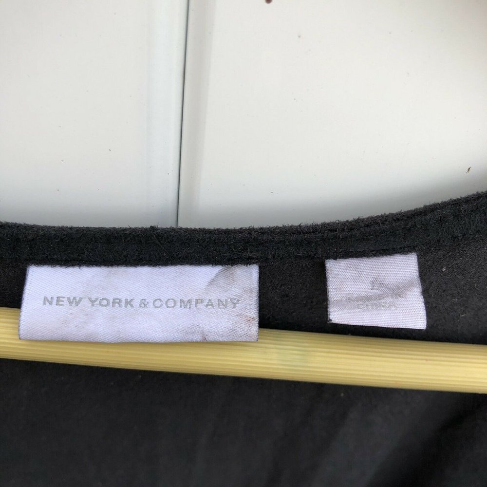 New York & Company NY&C Faux Suede Vest Fringe Long Gray Large - Picture 4 of 7